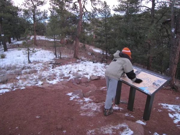 Map board - On the way out, Kollin looks at the Cheesman Canyon River Map board to see where he caught his fish today.